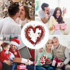 Valentines Day Wreaths For Front Door 14 Inches Artificial Berries Red