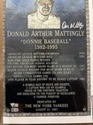 Don Mattingly Monument Park Plaque Replica Signed 