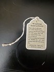 Vintage Ipswich Hosiery Advertising Tag Sign Witch On Broom Halloween C 1940