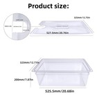 Welkor 26 Qt Large Sous Vide Container With Lid  26 Qt No Rack  Transparent 