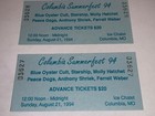 Blue Oyster Cult Starship Molly Hatchet Peace Dogs Summerfest Unused Tickets 