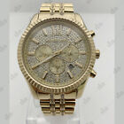 Michael Kors Mk8579 Pav   Crystal Lexington Gold Bracelet Chronograph Men s Watch