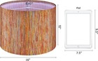 Large Stripe Drum Lamp Shade 16x16x10 Bohemia Style Natural