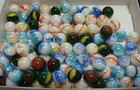 100 Glass Marbles Beautiful Peewee Mix Collect Play Gift Toys Free Ship