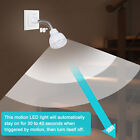 Led Motion-activated Sensor Night Light Ac Outlet Plug-in Wall Stair Lamp Indoor