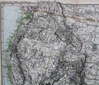 Stielers Hand Atlas  World Map Plate Page No 79 Western United States 1888