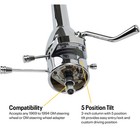Universal Gm 33  Tilt Steering Column With Shifter  5-position  Chrome