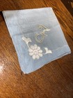 Madeira Hanky Pair Embroidered   Monogrammed    f    14 square Vintage Chic