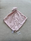 Pink White Elephant Plush Baby Toy Lovey Blanket Unisex Nursery Gift