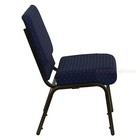 Quantity Of 50 -21   Wide Stacking Blue Gold Dot Church Chairs 4    Seat 800 Lb Wt