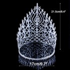 20cm Tall Large Queen Crystal Wedding Pageant Princess Tiara Crown For Women