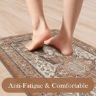 Cushioned Anti-fatigue Kitchen Mats Non-skid Waterproof Comfort Rug Khaki