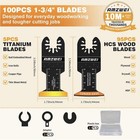 100pcs Oscillating Tool Blades  Titanium   Hcs For Metal wood plastic Cutting