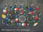 100 Tiny Multi Colored Macaw Parrot Feathers - Red Green Blue Yellow