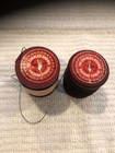 Antique The Charles Brown Machine Thread Wooden Spool Black  25 Pure Linen 