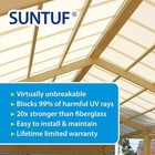 Polycarbonate Roof Panel Corrugated 26 In  X 6 Ft   Cream   Rot Resistant
