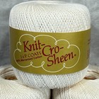 J   p  Coats Lot Of 6 Knit-cro-sheen 100  Mercerized Cotton Crochet Thread White
