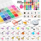 12000 Pcs Clay Flat Beads  Diy Jewelry Making Bracelets Necklace Kit