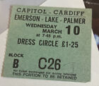 Emerson Lake   Palmer 1970 Tour Program poster Tour Book   Ticket Stub