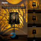 Table Lamp With Dimmer  3 Levels Dimmable Touch Switch  Black Shadow Table Lamp