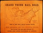 1857 Grand Trunk Railroad Broadside With Rr Map