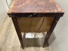 Antique Sewing Machine Wooden Cabinet Black Gold Detailing 1904 Singer 