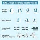 150n Automatic Inflatable Life Jacket     Adjustable Nylon Swim Vest With Co2 Infl