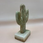 Cactus Home Decor Hand Carved Stone Natural Green Brown Banded Onyx Figurine 6   