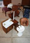 Vintage Mixed Lot Dollhouse Miniature Furniture - 16 Pieces