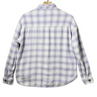 Hollister Flannel Purple Button Up Plaid Long Sleeve Shirt 100  Cotton Size M