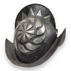 German Black And White Morion Helmet  late 16th   early 17th Century 