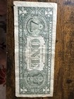 1981 One Dollar Bill  1 Federal Reserve Note Error Gutter Fold  75851