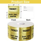 1000 Gold Raffle Tickets Double Roll Metallic Foil Event Prizes