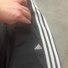 Y2k Adidas Mens Black White Stripe Baggy Open Leg Track Pants Loose Wide Leg L