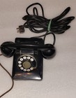 Vintage Black Metal   Bakelite Handset  Rotary Desk Phone  Bell Western Electric