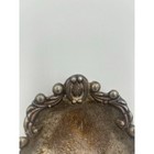 Vintage Art Nouveau Silver Trinket Dish  Leaf Shaped Jewelry Catchall 