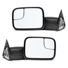 Drive   Paasenger Towing Mirrors - Compatible With 1994 94-01 Ram Black Manual
