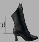 Women s Dance Boots Black Leather Salsa Mambo Rumba Very Fine Size 10 2 5 Heel