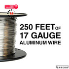 Zareba 17 Gauge Aluminum Wire For Electric Fencing  250 Ft Spool 1 Pack  Color