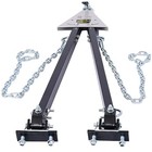 Tow Bar adjustable Towing Bar Bumper Mount 5000 Lb W  2x Chains universal
