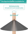 Metal Squirrel Baffle For 4x4 Post  Squirrel Guard  Round  1 Pack