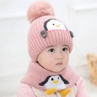 Toddler Kids Hat Knit Beanie Scarf Set Baby Boys Girl Warm Winter Cap Pom Bobble