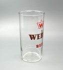 Weber Beer Shell Glass   Vtg Barware Advertising   Man Cave Bar Decor Gift Items