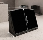 24x10x16 Jet Black Granite Slant Headstone Cemetery Memorial Marker Tombstone