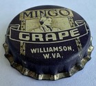 Vintage And Very Rare Mingo Grape Soda Pop Cap Cork Williamson Wva Indian