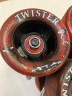 Sure Grip Twister Red   Black Swirl 62mm Roller Skate Speed Wheels Trucks Abec 5