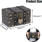 Wooden Treasure Chest With Lock Vintage Pirate Chest Keepsakes Box For Kids