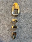 Vintage 1991 Chacon Sterling Silver 4piece Ranger Belt Buckle Set Signed Be 8-91