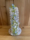 Vintage Wilton Bride And Groom Blue Flowers Arch Wedding Cake Topper Handmade