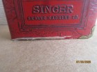 Vintage Book Style Singer Red Sewing Machine Co  Budget Coin Bank No Key